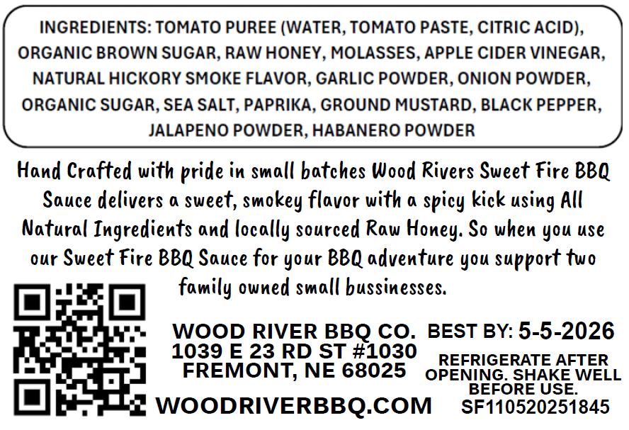 Wood River Sweet Fire BBQ Sauce