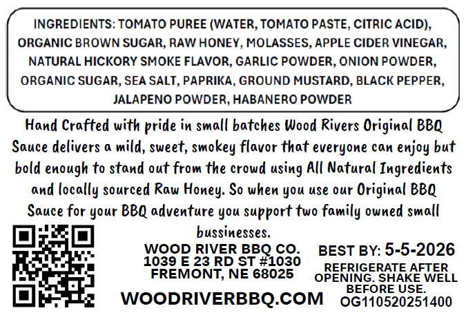 Wood River Original BBQ Sauce